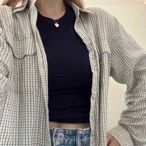 Plaid button down
